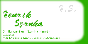 henrik szrnka business card